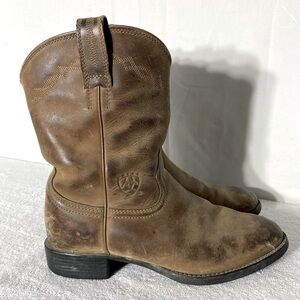 Ariat Brown Leather Western Cowboy Boots 7EE